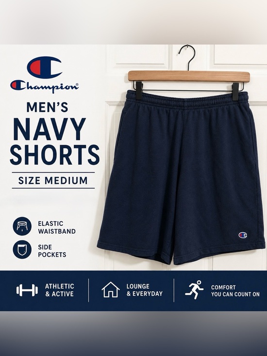 Champion Other - Champion Men’s Navy Athletic Shorts Size Medium | Logo Sweat Shorts